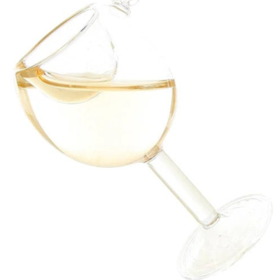 Christmas bauble - Glass of chardonnay wine