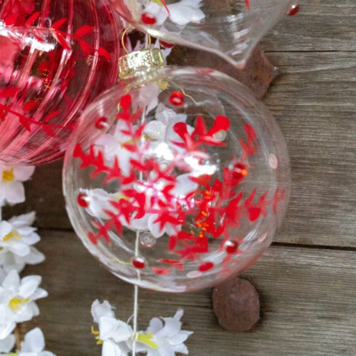 Boule de noël - Boule de Flocon en verre - étoile