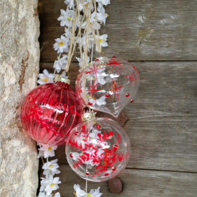 Boule de noël - Boule de Flocon en verre - étoile