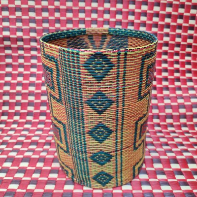 Treated basket - Size M - Orange and Green