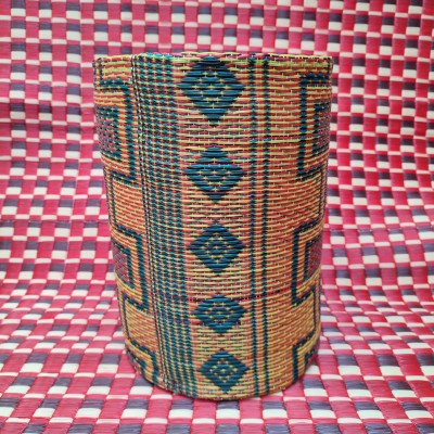 Treated basket - Size M - Orange and Green