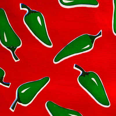 Oilcloth L120 to the decimeter - Red / Chili pepper