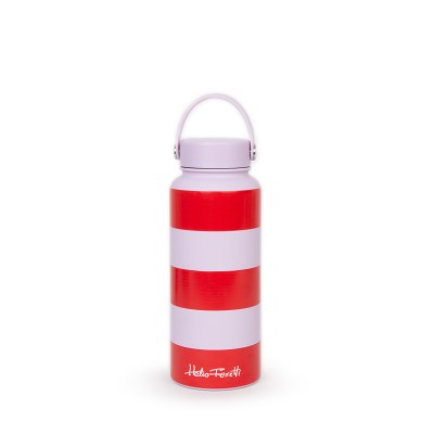 Isothermal bottle (1L) - pink striped