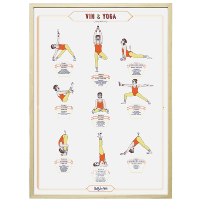 Affiche - Vin et Yoga - Homme