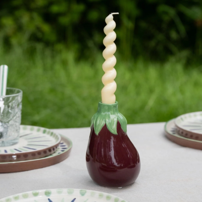 Aubergine candlestick