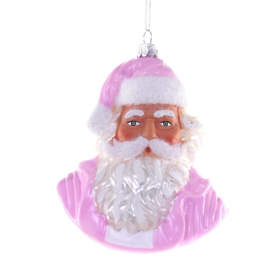 Christmas Ball - Vintage Santa Claus Pink