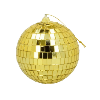 Christmas ball - Small disco ball - gold