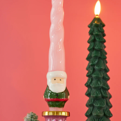 Santa Claus Candle - Pink