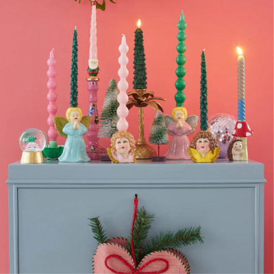 Santa Claus Candle - Pink