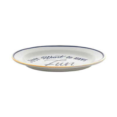 Oval dish - Just want to have fun