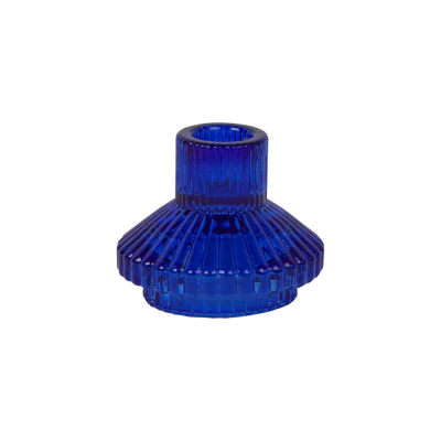 Geometric candlestick - Small - Cobalt