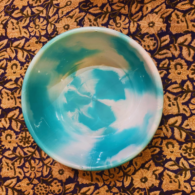 Medium salad bowl - Turquoise, Green or Pink