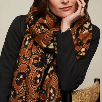 Scarf - Cecilia - Cognac naranja