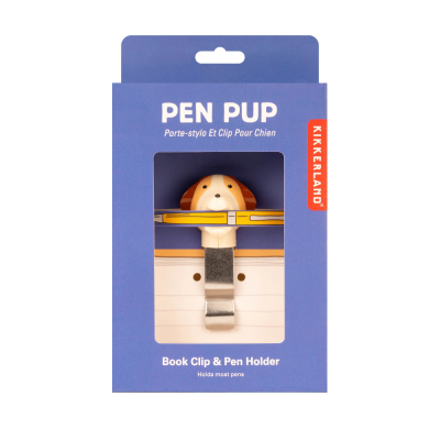 Marque-page et Porte stylo 2-en-1 - Chien
