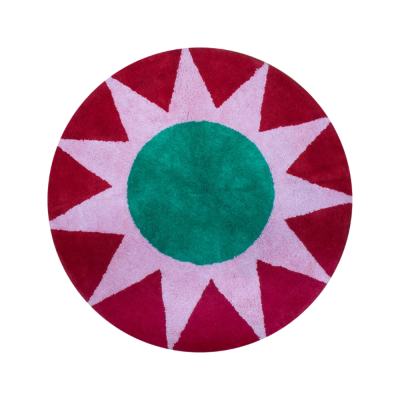 Alfombra de baño - Ronda - Rosa y Verde