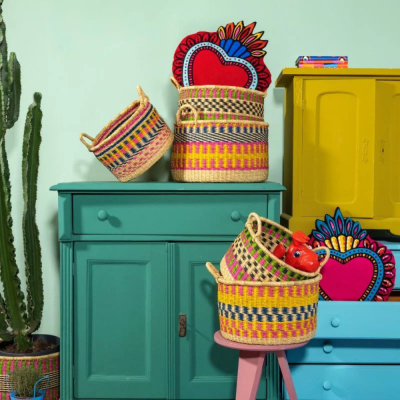 Panier à vélo - Ros et Bleu