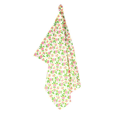 Tea towel - Green flowers