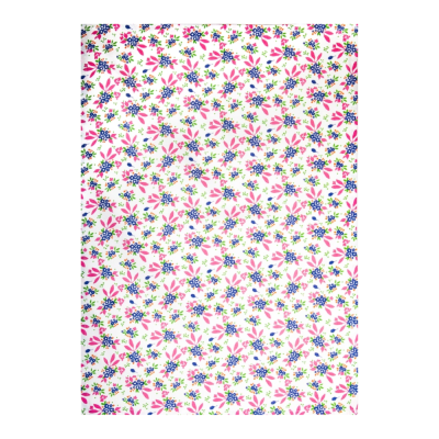 Torchon - Fleurs roses