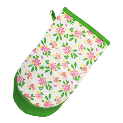 Oven gloves - Green flowers
