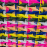 Silla redonda - Rosa, verde y amarillo - Patrones