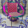 Silla redonda - Azul y rosa - Razones
