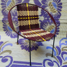Silla redonda Bass - Brune y Amarillo