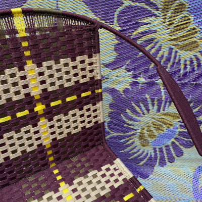 Chaise Ronde Basse - Brune et Jaune