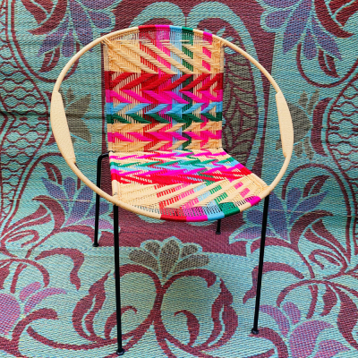 Silla redonda - Beige, Pink, Azul