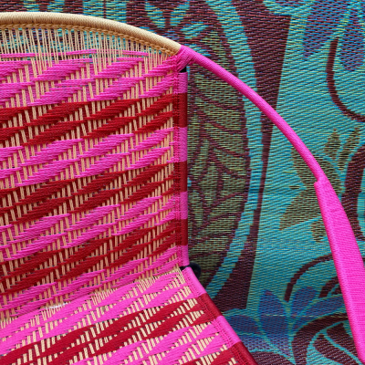High Round Chair - Rose and Red