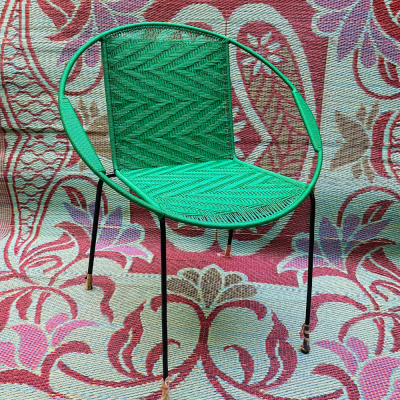 Chaise Ronde Haute - Vert uni