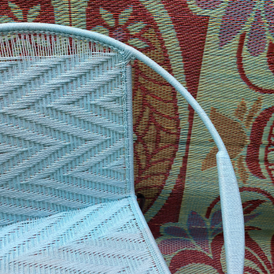 Chaise Ronde Haute - Bleu clair uni