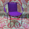 High Round Chair - Violet plain