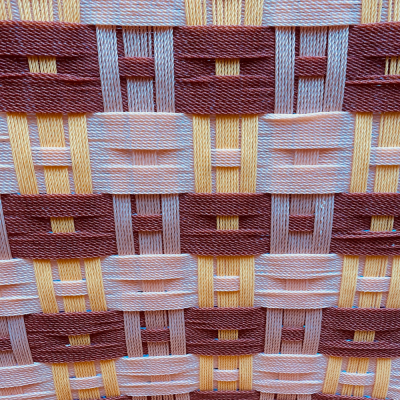 Silla derecha - Beige, Marrón y Amarillo