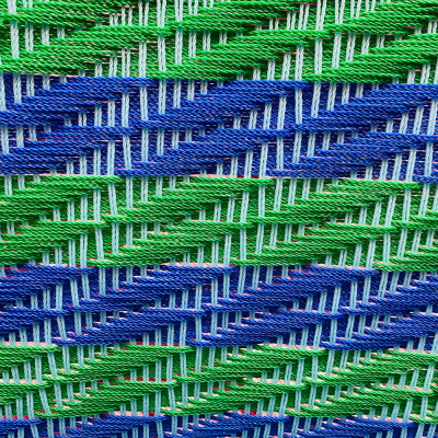 Chaise droite - Vert et Bleu
