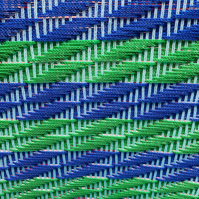 Chaise droite - Bleu et Vert