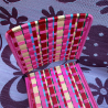 Silla derecha - Rosa, Rojo, Beige, Azul claro