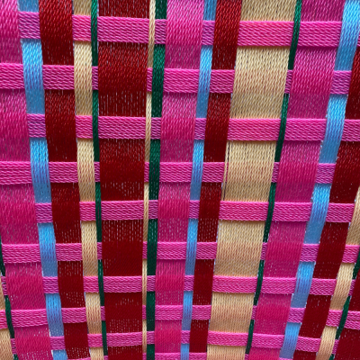 Silla derecha - Rosa, Rojo, Beige, Azul claro