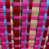 Silla derecha - Rosa, Rojo, Beige, Azul claro