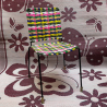 Silla recta - Multicolor - Verde, Amarillo, Azul, Blanco, Rosa