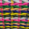 Silla recta - Multicolor - Verde, Amarillo, Azul, Blanco, Rosa