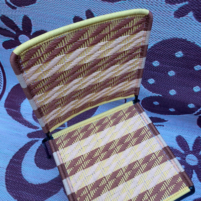 Silla recta - Amarillo, Marrón, Beige