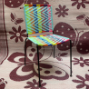 Silla derecha - Fluo verde, Azul claro, azul, naranja