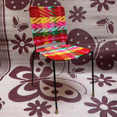 Chaise droite - Rouge, Jaune, Rose