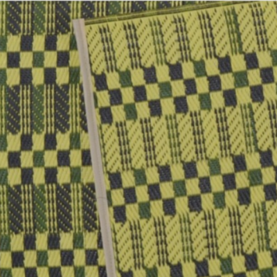 Tapis Indien - Vert et jaune - 70x195 cm