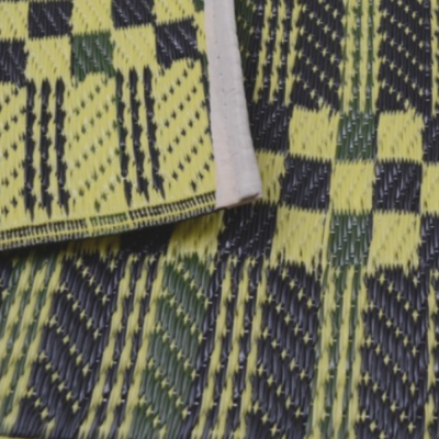 Tapis Indien - Vert et jaune - 70x195 cm
