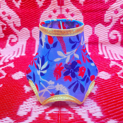Abat-jour indien - Bleu rouge