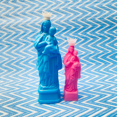 Virgin with plastic child - Small format - Pink