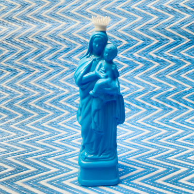 Virgin with a plastic child - Large format - Blue
