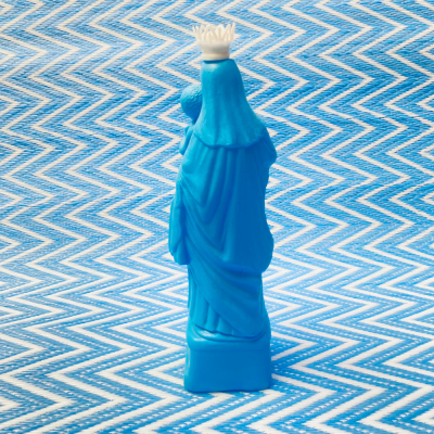 Virgin with a plastic child - Large format - Blue