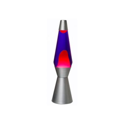 Lava lamp - Silver - Purple pink wax